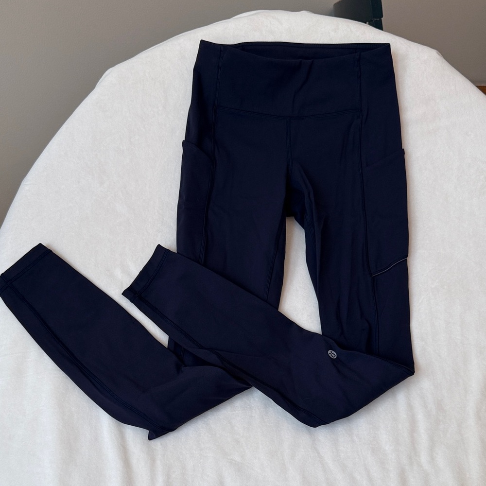 lululemon athletica Deep Navy Leggings with Side Pockets